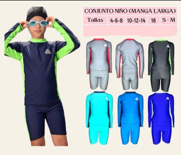 Ropa de baño - Conjunto de niño manga larga