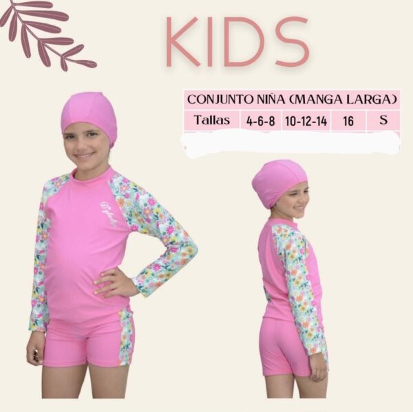 Ropa de baño - Conjunto de niña manga larga